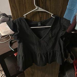 Black cropped shirt